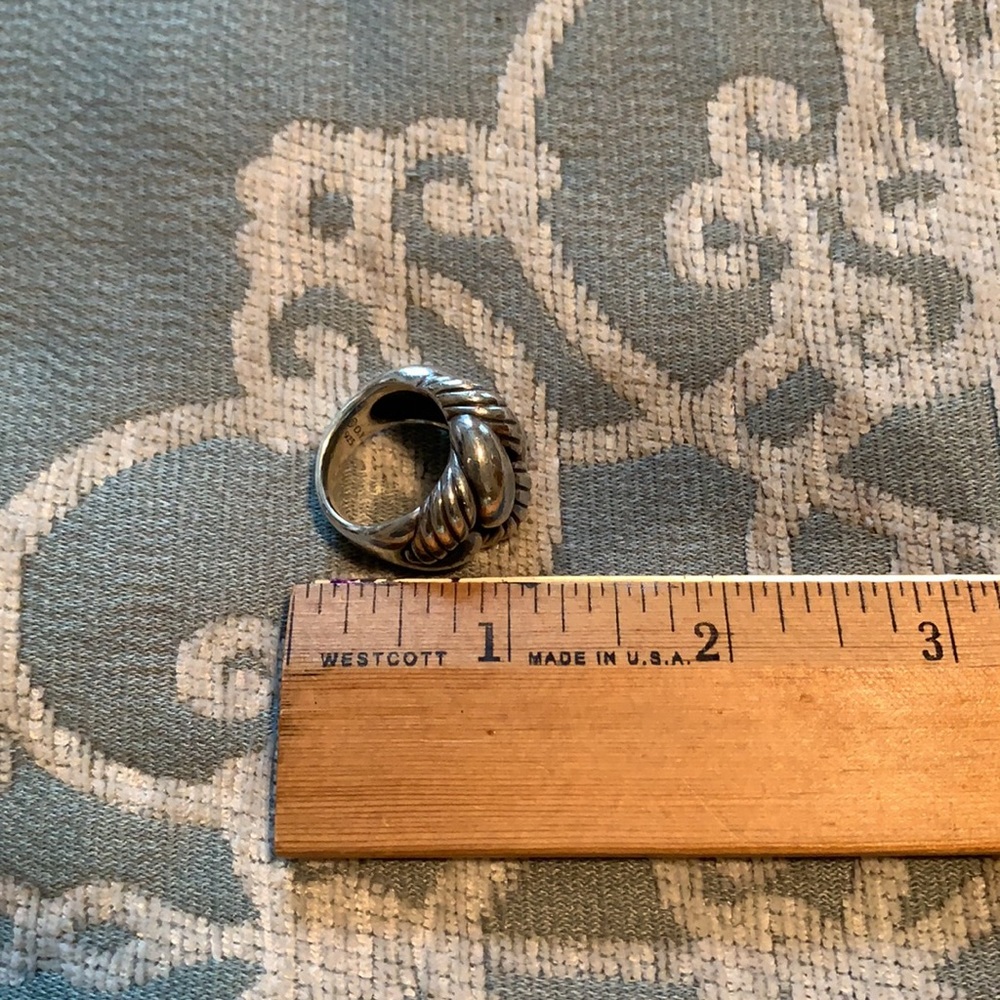 David Yurman woven cable sterling silver ring - Picture 4 of 8